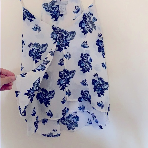 H&M | Flowy Layered Floral Flower Tank Top Camisole - Picture 5 of 10